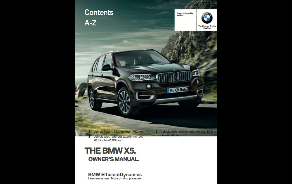 BMW   X5    F15    Betriebsanleitung  2014 Bedienungsanleitung   Handbuch  BA 